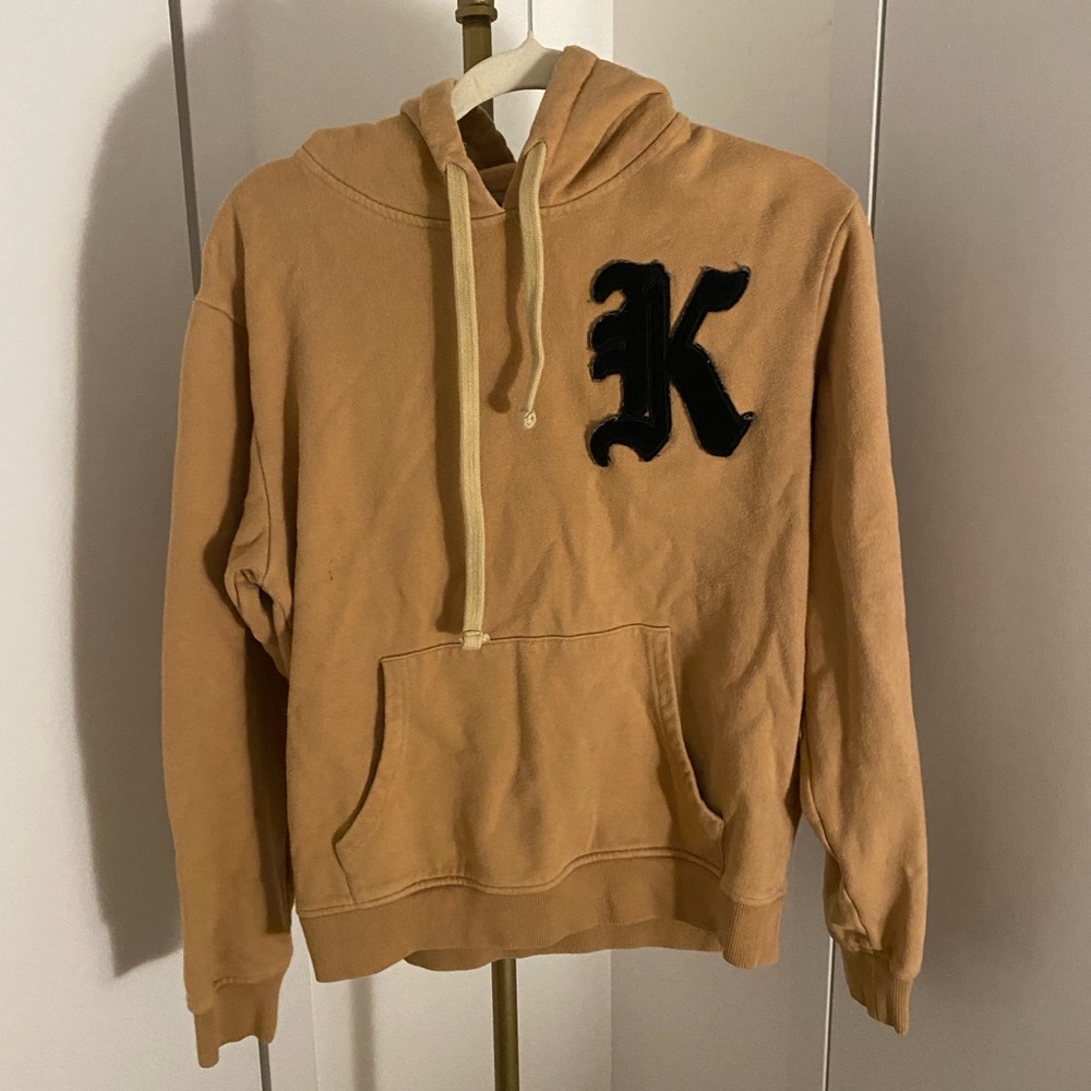 Tan and black Kith hoodie